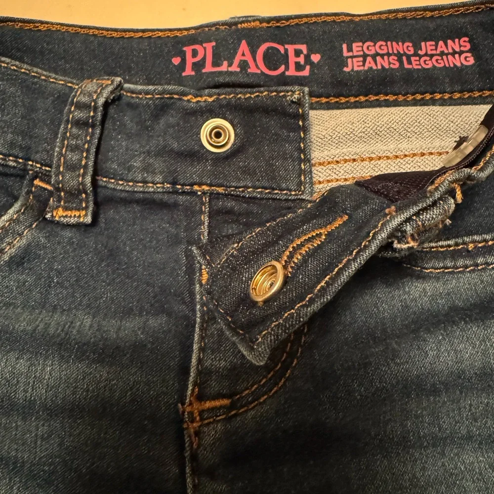 The Children's Place Girls Dark Indigo Denim Jeggings Size 6 Slim